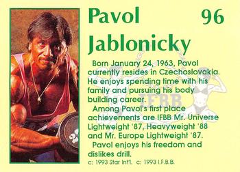 1993 Star Pro Body Builders #96 Pavol Jablonicky Back
